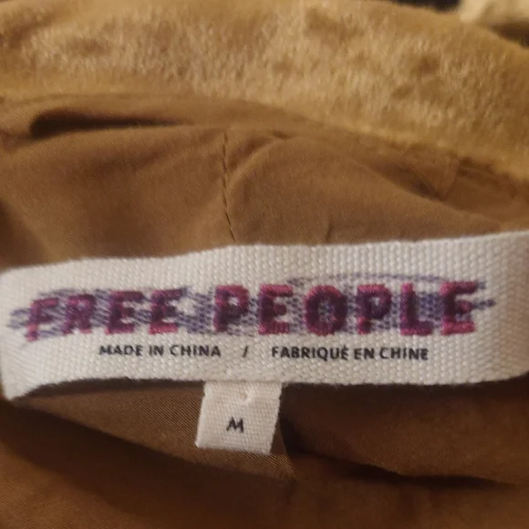 Free People Raveena Gold Velvet Duster Jacket Medium - Picture 2 of 9